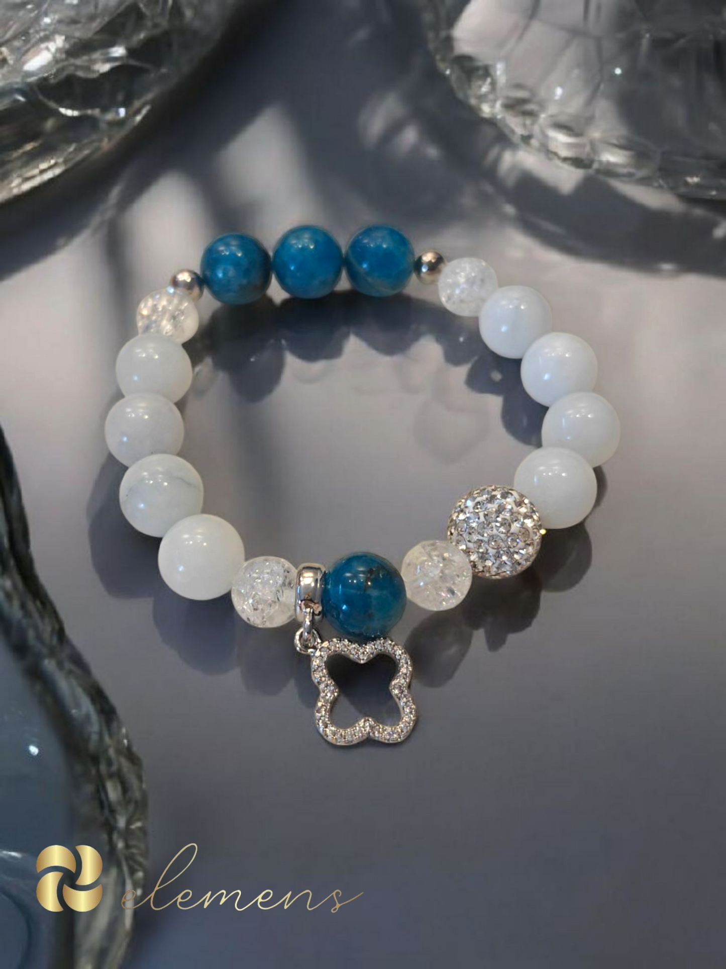Aqua Serenity Charm Bracelet